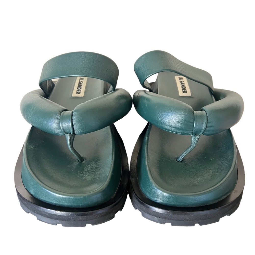 JIL SANDER Leather Platform Sandals